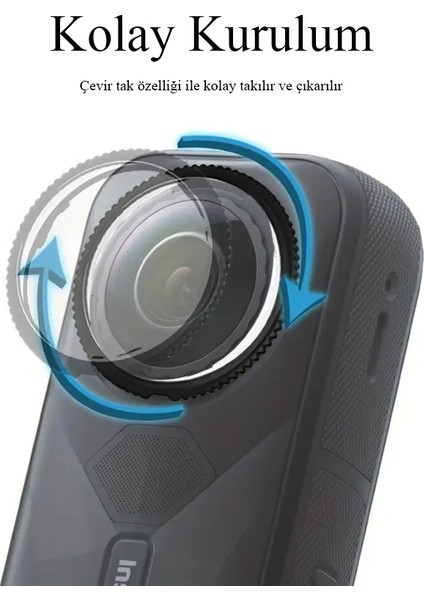 INSTA360 X5 Lens Guard - Profesyonel Lens Koruma Kapağı modelleri
