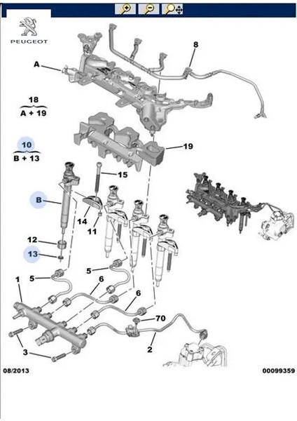 Enjektör Expert IV-308-3008-508-5008-BOXERIII-C4-C5-JUMPERIII-JUMPY Iv-Focus Iii-Mondeo V 2.0 Peugeot 9674984080 / DS7Q 9F593BB / DS7Q9F593BB Peugeot, Cıtroen, Ds, Ford 9674984080