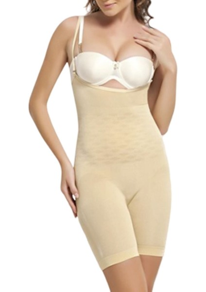 Göğüs Altı Paçalı Kadın Korse Beyaz 2480