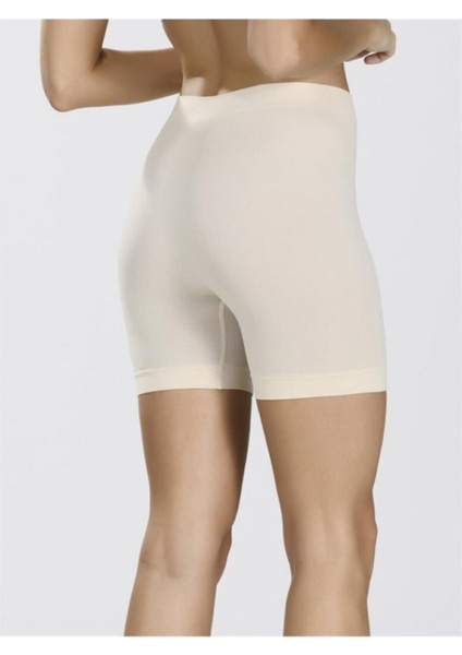 Kadın Bej Poky Dikişsiz Toparlayıcı Esnek Külot Şort modelleri