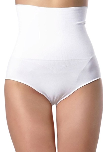 Kadın Uzun Göbek Toparlayıcı Külot Korse Beyaz 2465