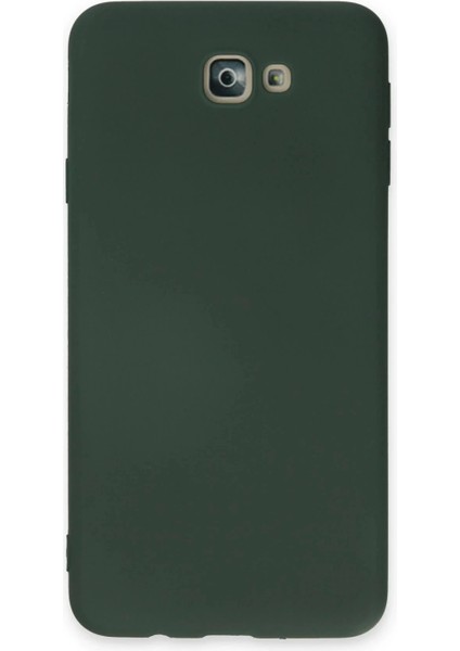 Samsung Galaxy J7 Prime Kılıf Nano Içi Kadife Silikon - Koyu Yeşil
