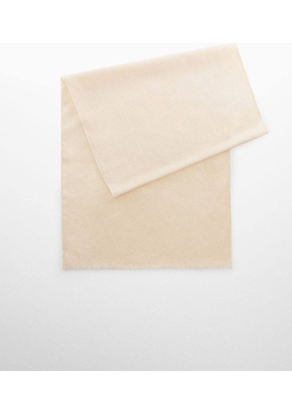 Bej Pamuk-Keten Karışımlı Şık Fular, Şık ve Rahat Kullanım Için Ideal fiyatları