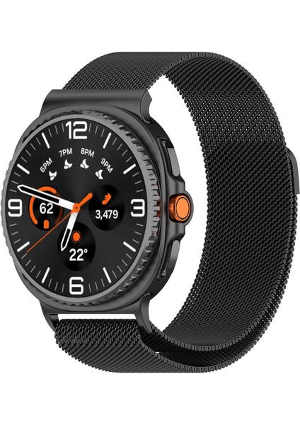 Galaxy Watch 8 / Watch 8 Classic (40 mm / 44 mm / 46 mm) Uyumlu Manyetik Milanese Mesh Hasır Paslanmaz Çelik Kordon – Unisex