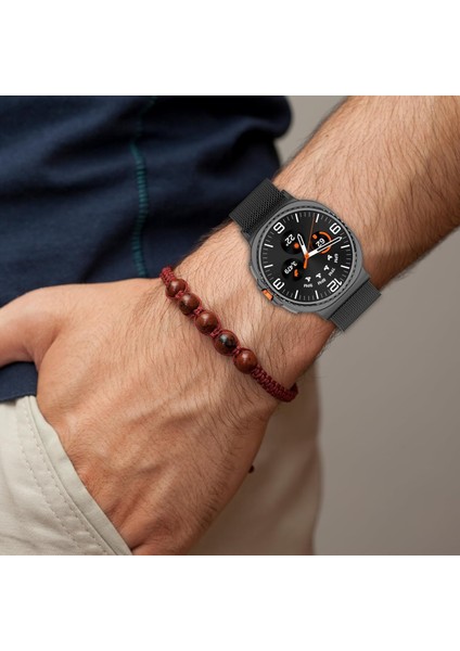 Galaxy Watch 8 / Watch 8 Classic (40 mm / 44 mm / 46 mm) Uyumlu Manyetik Milanese Mesh Hasır Paslanmaz Çelik Kordon – Unisex