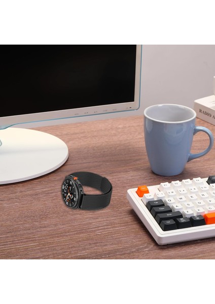 Galaxy Watch 8 / Watch 8 Classic (40 mm / 44 mm / 46 mm) Uyumlu Manyetik Milanese Mesh Hasır Paslanmaz Çelik Kordon – Unisex