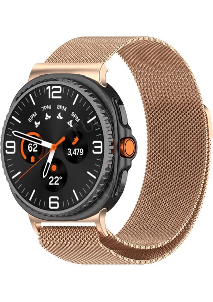 Galaxy Watch 8 / Watch 8 Classic (40 mm / 44 mm / 46 mm) Uyumlu Manyetik Milanese Mesh Hasır Paslanmaz Çelik Kordon – Unisex