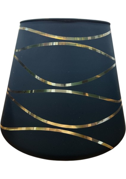 Cam Siyah Çizgili Dar Ağızlı Vazo (18X15 Cm)