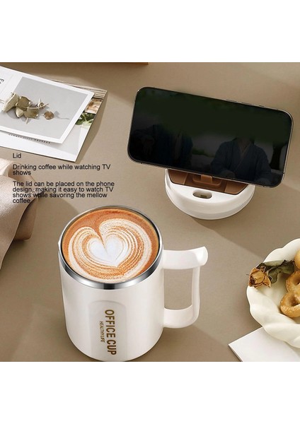 Paslanmaz Çelik Sızdırmaz Kaşıklı Kahve Termosu 500 ml Beyaz-Kahve Kapaklı Ithal Ürün modelleri