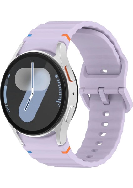 Samsung Galaxy Watch 5 Pro 45MM ile Uyumlu Wavy Style Tokalı Silikon Kordon Kayış - FC1101
