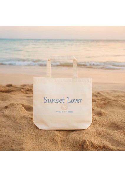 Soft Sunset Lover Çanta - Ekru - 50X45 cm