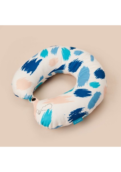 Gölge Desenli Seyahat Boyun Yastığı - Renkli - 28,5X30 cm fiyatları