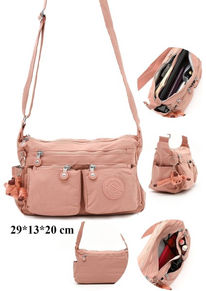 Suya Dayanıklı Kadın Çapraz Askılı Orta Boy Bölmeli Çanta, Şık ve Kullanışlı.