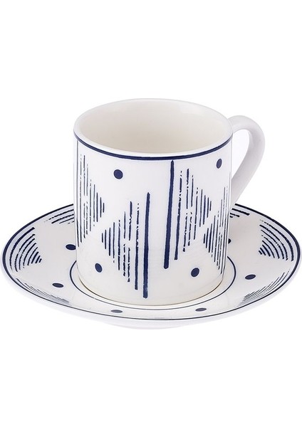 6 Kişilik 90 ml Lacivert Kahve Fincan Takımı, Şık ve Kullanışlı Set indirimleri