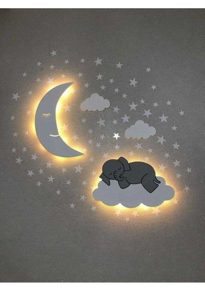 Çocuk Odası Renkli Dekoratif Gece Lambası, Sıcak ve Neşeli Aydınlatma