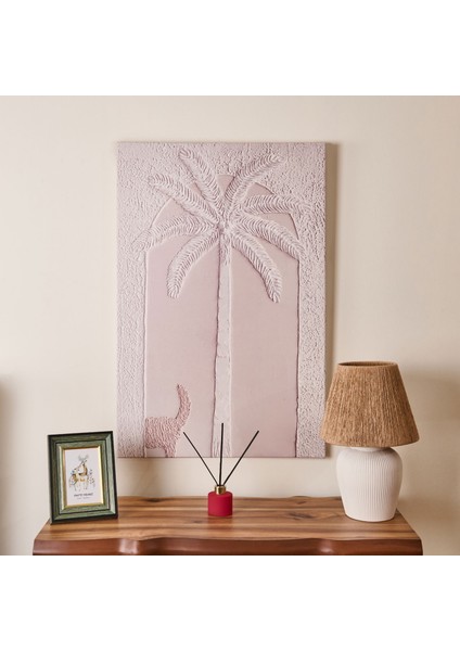 Deco Palm Breeze Kanvas Tablo - Krem - 90X60 cm