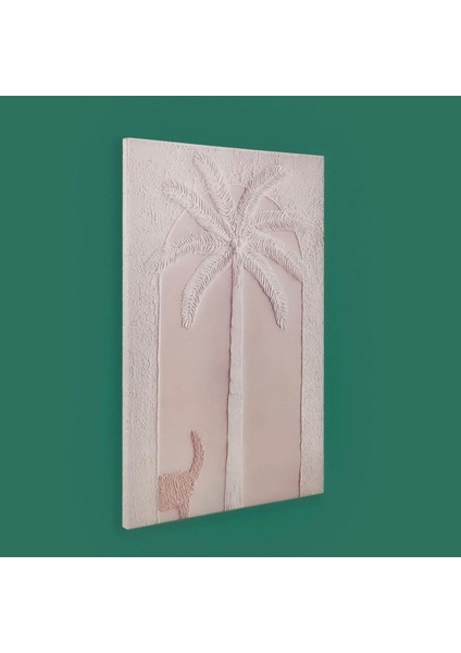 Deco Palm Breeze Kanvas Tablo - Krem - 90X60 cm modelleri