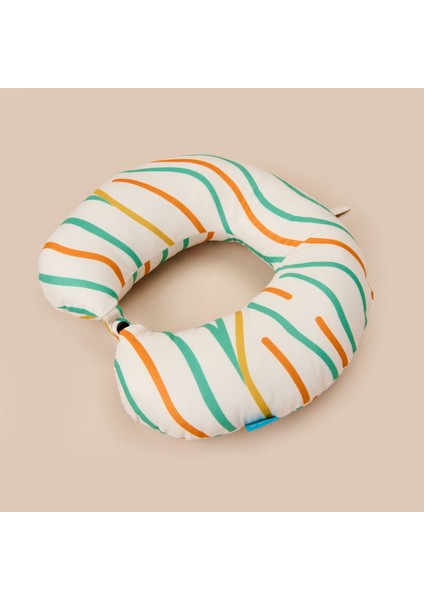Çizgi Desenli Seyahat Boyun Yastığı - Renkli - 28,5X30 cm fiyatları