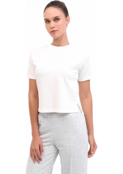 Wb 11ASYA-T 5pr Ekru Kadın Kısa Kol T-Shirt