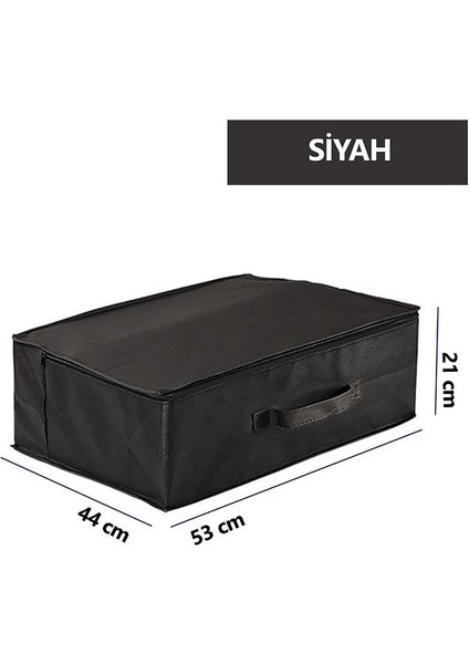 5'li Set 53 x 44 x 21 cm Baza Altı & Dolap Içi Organizer, Yorgan & Yastık Düzenleyici Hurç Siyah fiyatları