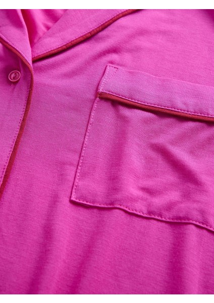 Kadın Pembe Modal Pijama Üstü modelleri