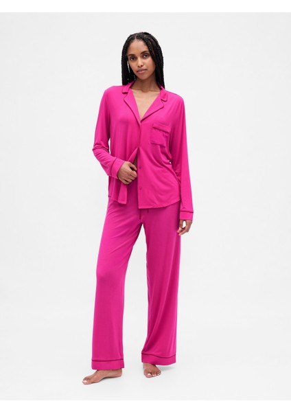 Kadın Pembe Modal Pijama Üstü indirimleri