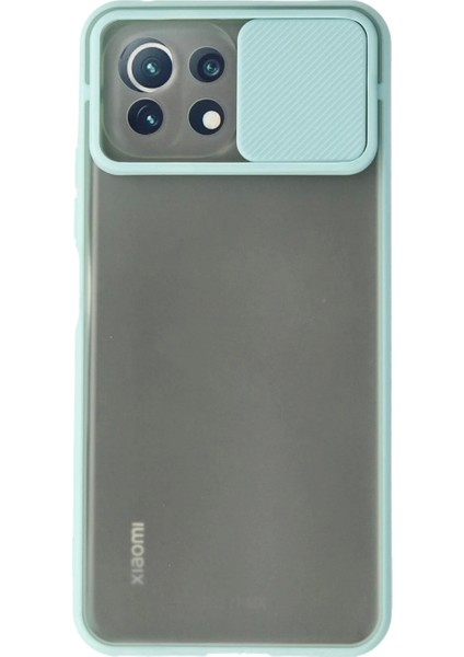 Xiaomi Mi 11 Lite Kılıf Palm Buzlu Kamera Sürgülü Silikon - Turkuaz