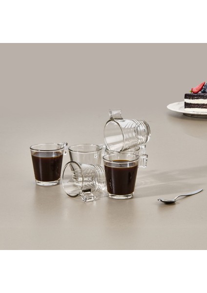 In Love Napoli 6'lı Espresso Fincanı - Şeffaf - 90 ml