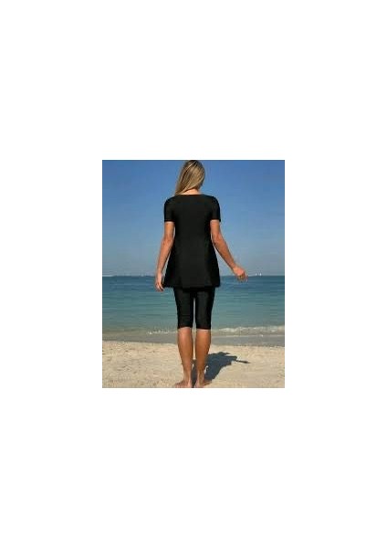 Dizaltı Taytlı Kısa kollu Tankini Mayo boneli Bikini Takımı fiyatları