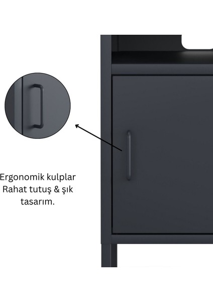 Pera Komodin Açık Raflı 41,5 x 40 x 64,50 cm - 9 Renk Seçeneği Bulunmaktadır