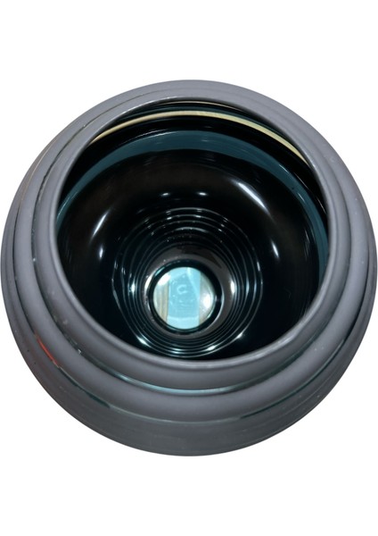 Yuvarlak Siyah Çizgili Cam VAZO(20X20 Cm) fiyatları