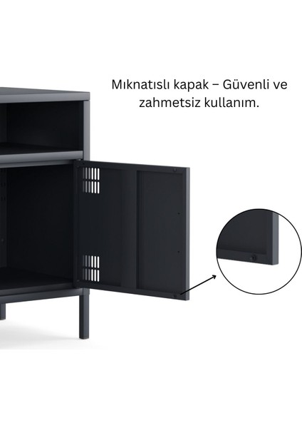 Pera Komodin Açık Raflı 41,5 x 40 x 64,50 cm - 9 Renk Seçeneği Bulunmaktadır
