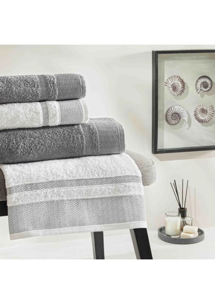 Raya Yeni Sezon Pure Cotton Pamuk Aile Seti Beyaz -Antrasit fiyatları