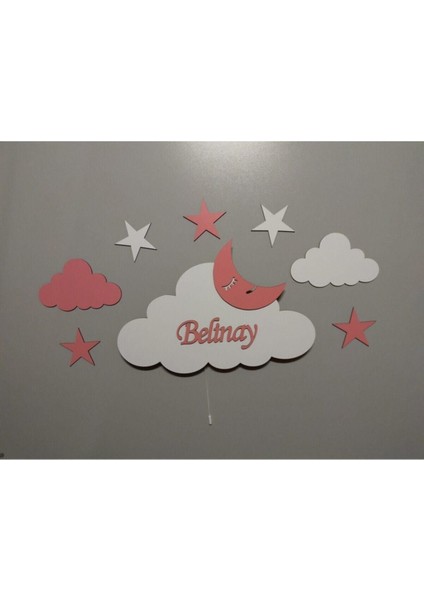 Pembe Ahşap Bulut Çocuk Odası LED Gece Lambası, Sıcak ve Şık Aydınlatma fiyatları