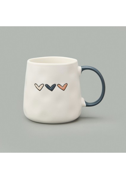 Kitchen Kalp Desenli Kupa - Krem - 450 ml