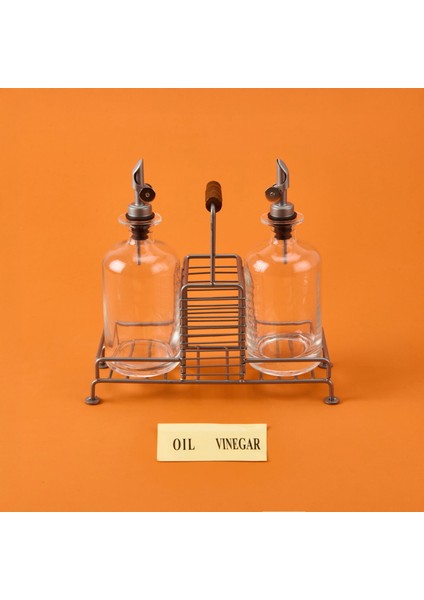 Julia Metal 2'li Cam Yağlık - Şeffaf / Siyah - 200 ml