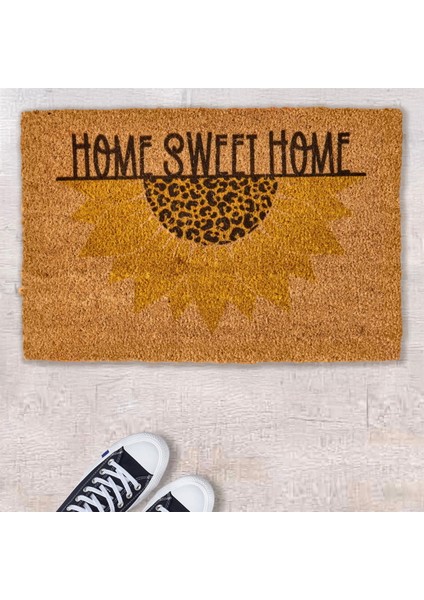 Home Die Sonne Koko Ayçiçeği Desenli Kapı Paspası - Renkli - 40X60 cm