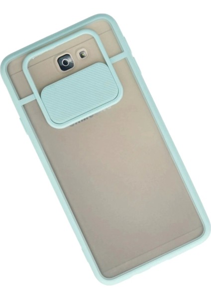 Samsung Galaxy J7 Prime Kılıf Palm Buzlu Kamera Sürgülü Silikon - Turkuaz fiyatları