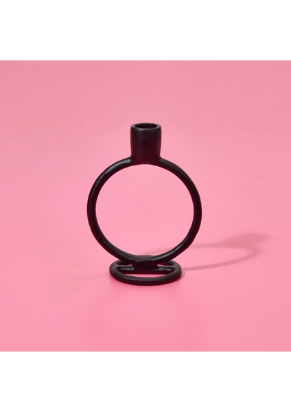 Circle Şamdan - Siyah - 11,5X7,5X15 cm fiyatları