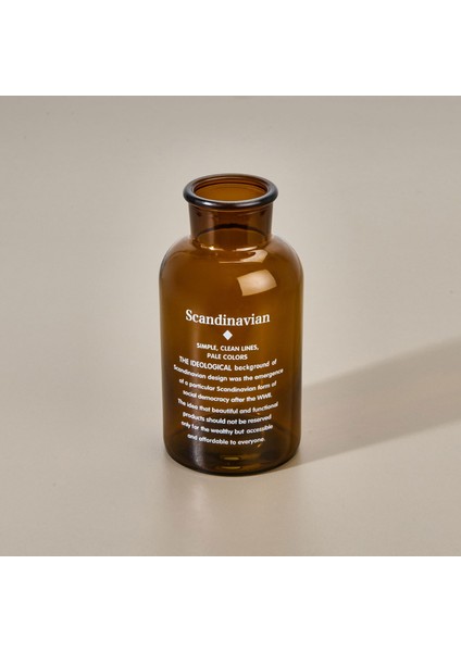 Deco Scandinavian Cam Vazo - Amber - 20X10 cm modelleri