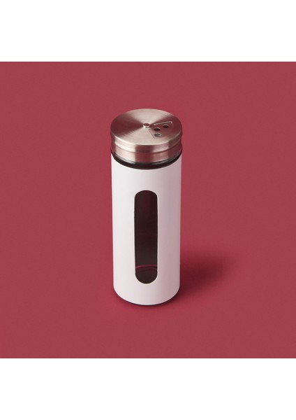 Metal Kaplı Cam Baharatlık - Siyah / Gri - 14 cm modelleri