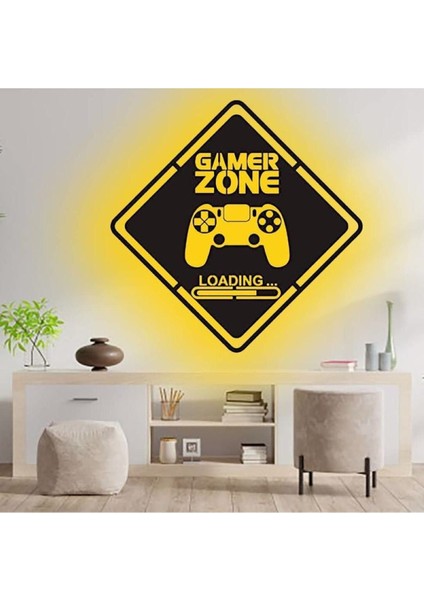 Ledli Mdf Duvar Süsü, Ahşap Tablo, Modern Dekoratif Aksesuar, Siyah Renk