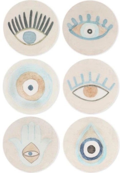 Mia Amulet Tatlı Tabağı - Asorti - 19 cm modelleri