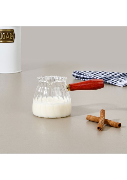 Kitchen Borosilikat Cam Cezve - Şeffaf - 305 ml