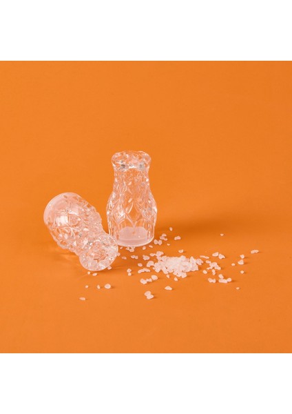 Kristal 2'li Tuzluk - Şeffaf - 13 cm