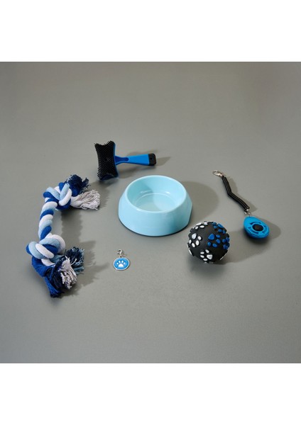 6'lı Pet Bakım Kiti - Mavi