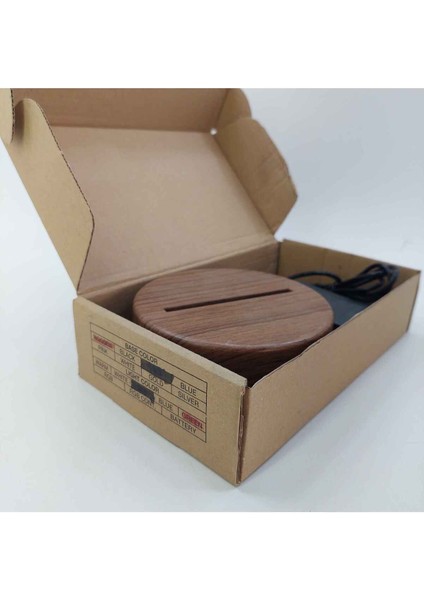 Pleksi Mavi Kuleler 3D LED Gece Lambası, Masaüstü Kablolu Işıklandırma fiyatları