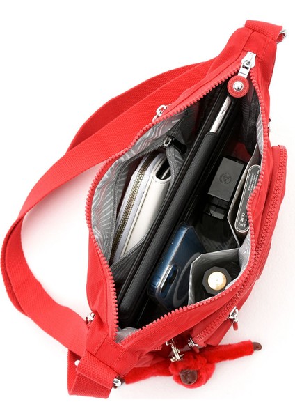 Suya Dayanıklı Kadın Çok Gözlü Kırmızı Omuz Çantası modelleri