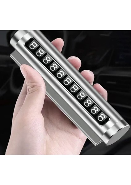 Gri Metal Kasa Numara Çevirmeli Araç Içi Telefon Numaratör Park Numarası Araba Numaratör fiyatları