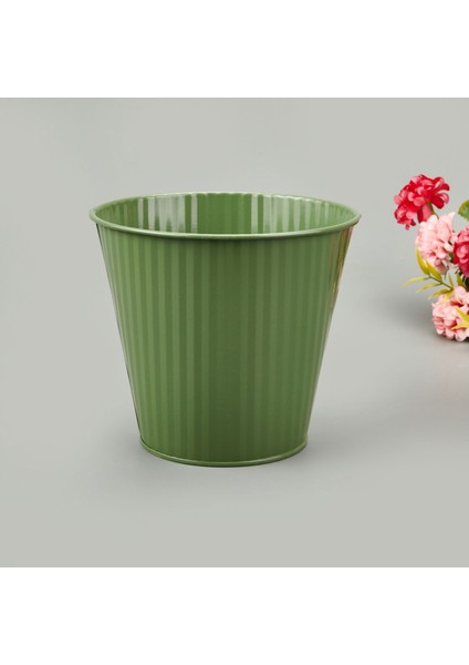 Galvaniz Saksı - Yeşil - 13X12 cm fiyatları